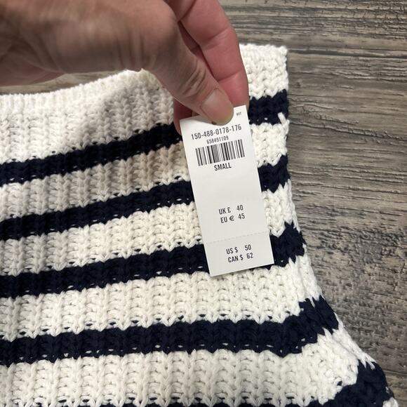 Abercrombie & Fitch Slash Shaker Striped Sweater Tank Chunky Nautical Y2K Small - Picture 2 of 6